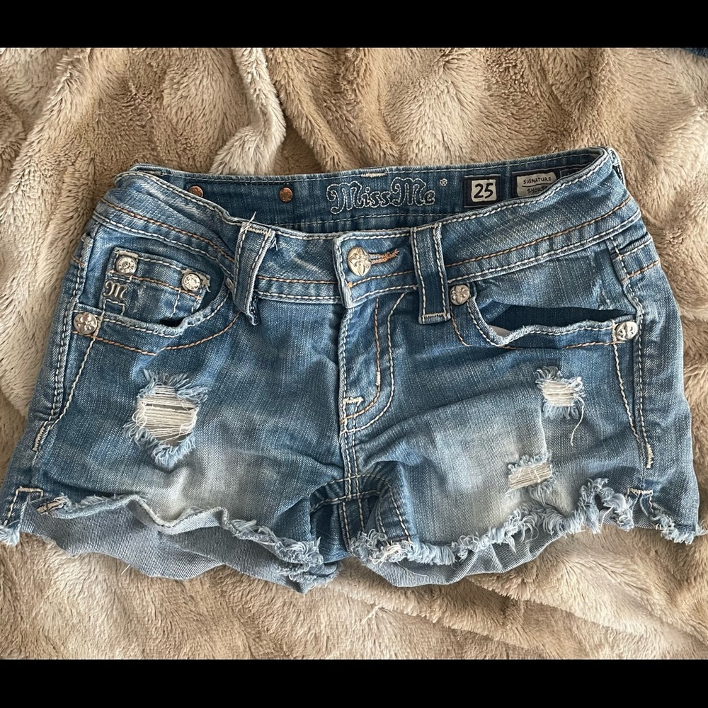 Miss Me signature shorts.